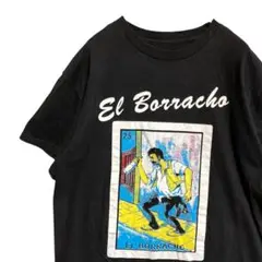 BFQS ドランカーTシャツ 古着 黒 El Borracho 酔っ払い　お土産