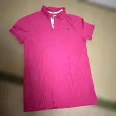 HOLLISTER ストレッチポロシャツ S ピンク