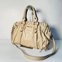 ★miu miu★ ミュウミュウ 2way ショルダー ハンド バッグ レザー