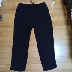 GU黒 ワイドパンツ ウェストゴムひも付き