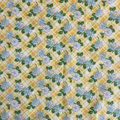 USAコットン黄色ラブリーな花柄70×90