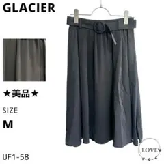 ★美品★ GLACIER スカート ひざ丈スカート フレアスカート 無地 u1
