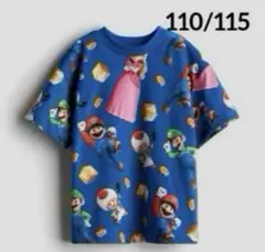 ☆新品☆H&M Tシャツ スーパーマリオ　総柄Tシャツ　110/115 ④