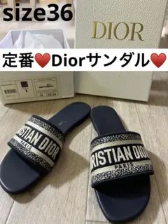 売り切りSALE!定番♡可愛い♥Diorサンダル ♯36 裏張りあり