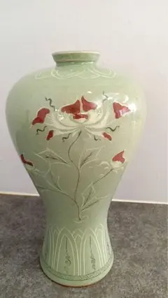 安東五(韓国人間国宝)　陽刻　染付　大型壺　箱無し　骨董品、美術品 Yahoo!オークション -「安東五」の落札相場・落札価格