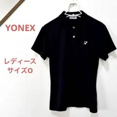 YONEX ヨネックス レディース ブラックポロシャツ 左胸ロゴ付き サイズO