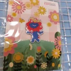EXPO 2025 ミャクミャクピンバッジ（花柄）