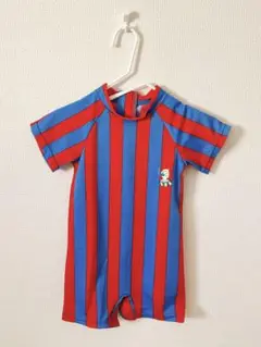 新品 wacco 赤と青のストライプ 男の子 水着 95cm キッズ 子供