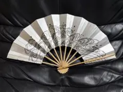 扇子　29cm 銀　波　飛沫　舞扇子　舞踊　大衆演劇　着物　和装　小物