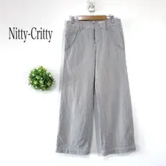 Nitty-Critty 【３８】ワイドパンツ ストライプ　薄手　コットン　春夏