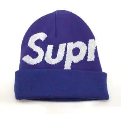 Supreme 紫色 ビーニー