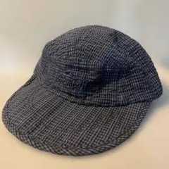 グラミチ　チェッカード ロングビルキャップ ネイビー　ブラック