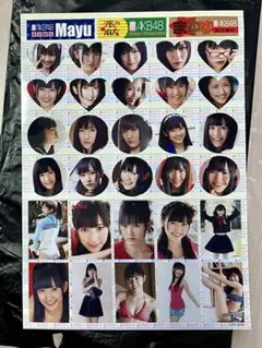 AKB48 渡辺麻友 アイドルシール A4サイズ