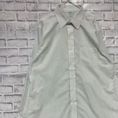 ブルックスブラザーズ長袖シャツ！ストライプ　ホワイトL 825