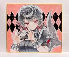 手描きイラスト　色紙