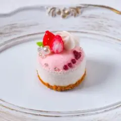 いちごのレアチーズケーキ フェルトケーキ フェイクスイーツ ミニチュアスイーツ