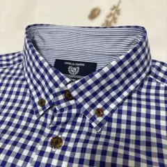 【極美品】COMME CA COMMUNE ブルーチェックシャツ Lsize