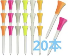 noter store ゴルフ ティー 蛍光色 20本セット 夜間練習 紛失防止