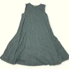 即購入OK✨ノースリーブ グレー Aライン カットソーワンピース