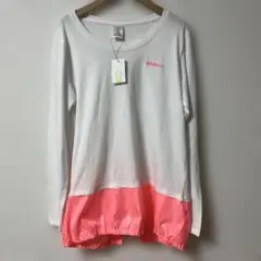 adidas neo アディダスネオ　L ホワイト　ピンク　長袖　新品　タグ付き