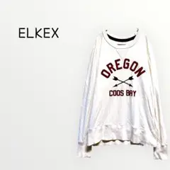 【ELKEX 】ロンT シャツ メンズ　オフホワイト　トップスコットン