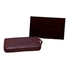 Bottega Venetaボッテガ　イントレチャート長財布ブラウン美品箱付き