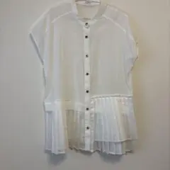 メイソングレイ　白ブラウス　美品