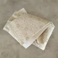 【マーガレット】エクリュ・刺繍レース半幅帯
