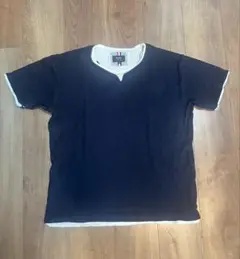 BEAMS HEART ネイビー Vネック Tシャツ M