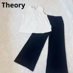 【新品】Theory セオリー ノースリーブ 麻混 ワイドパンツ セット