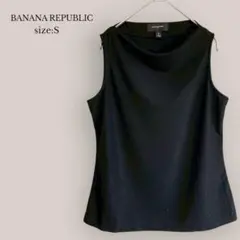 BANANA REPUBLIC✨美品✨ノースリーブカットソー　ラメ　黒　薄手