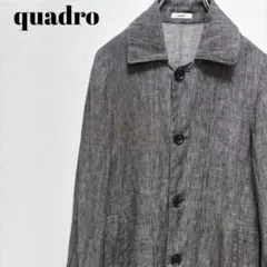 quadro グレー ボタン付きコート FREESIZE 【62】
