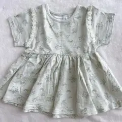 mamaraku 100 トップス　チュニック　花柄　キッズ　半袖