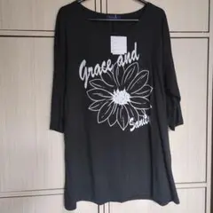 しまむら 花柄プリント チュニック 3L
