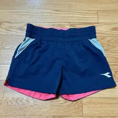 【DIADORA】 スポーツパンツ ネイビー ピンク Lサイズ