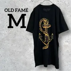 新品タグ付き◆OLD FAME【M】アンカーグラフィック　半袖Tシャツ　ブラック