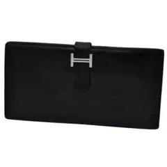 HERMES 美品 ベアン クロコダイル アリゲーター 長財布 □K刻印