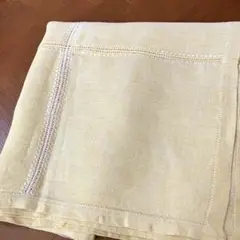 フィンランド　テキスタイル　クロス　刺繍　イエロー