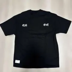 Cph Golf 黒　バックプリント　モックネックT