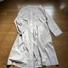グレージュ ロングカーディガン