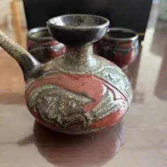 ☆壺屋焼☆小橋川清正 赤絵魚紋大壷 高さ37cm、重量約5