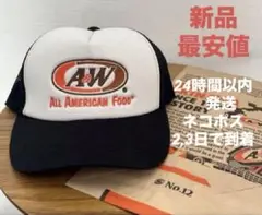 A&W メッシュキャップ ブラック　木村拓哉着用　オモシーチャンネル山田レン