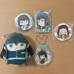 鬼滅の刃 時透無一郎 竈門禰豆子 缶バッジ アクキー ぬいぐるみ おまけ付き
