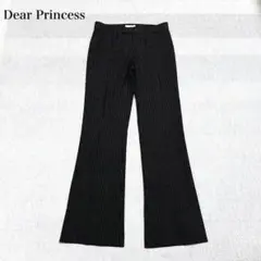 ディアプリンセス　スラックス　フレアパンツ　ストライプ　オフィス　ビジネス　薄手