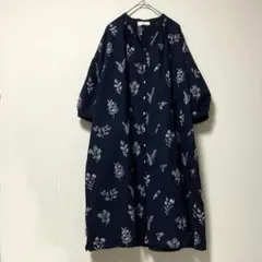 美品　tukuroi　SUN VALLEY　コットン　リネン　刺繍　ワンピース