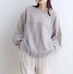 NOAHL チュールギャザーニット