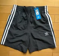 新品 アディダス オリジナルス ショートパンツ S 黒 水陸 スイム 水着
