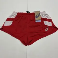 asics アシックス ランニングパンツ 赤 メンズMサイズ