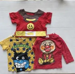 ベビー 90センチ アンパンマン バイキンマン 3点セット ロンパース Tシャツ