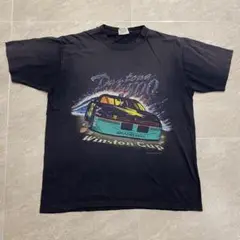 90s シングルステッチ USA製 鬼フェード ナスカー モーターカルチャー T